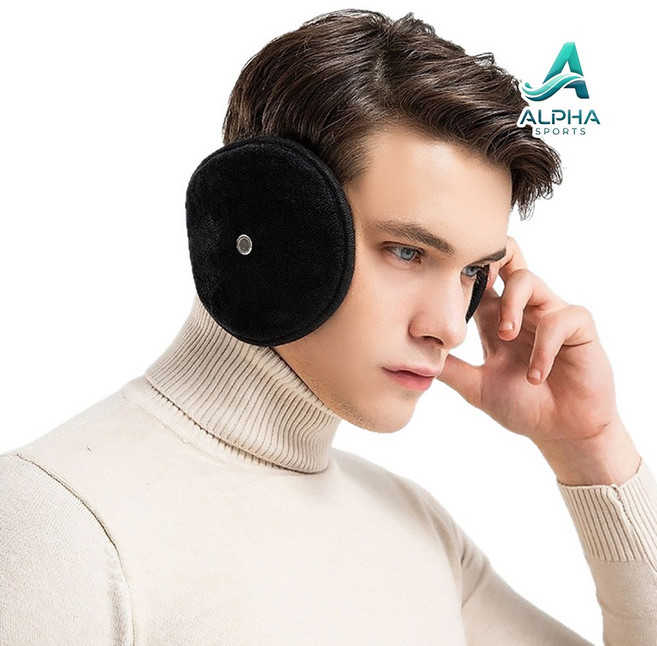 알파 기모 겨울방한용 방풍귀마개 1+1, 네이비블루, 2개