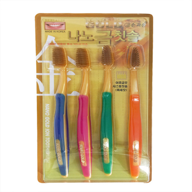 나노 금 칫솔, 4개입, 2개