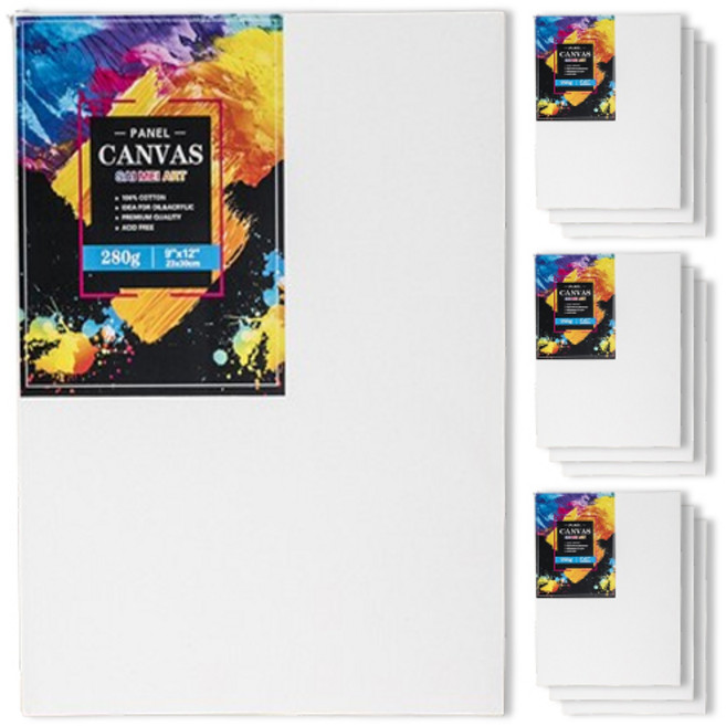 OON 프리미엄 유화 캔버스 10개, 면천