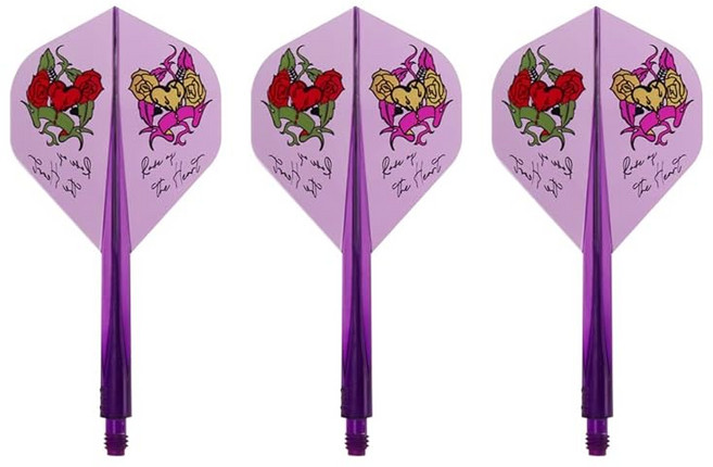 트리니다드(TRiNiDAD) CONDOR AXE Rose of the Heart 이와타 나츠미 선수 모델 콘돌 액스 로즈 오브 더 하트 다트 플라이트 Standard M 클리어 퍼, 1개