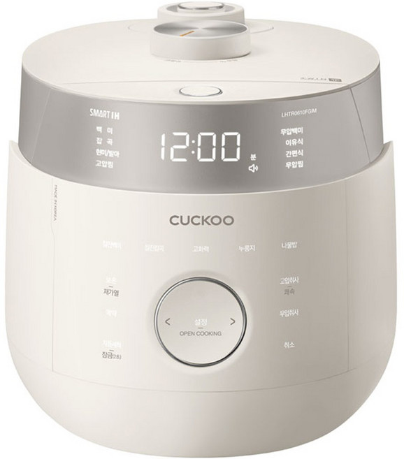쿠쿠 트윈프레셔 마스터셰프 IH 전기압력밥솥 6인용, CRP-LHTR0610FGIM, 그레이스아이보리