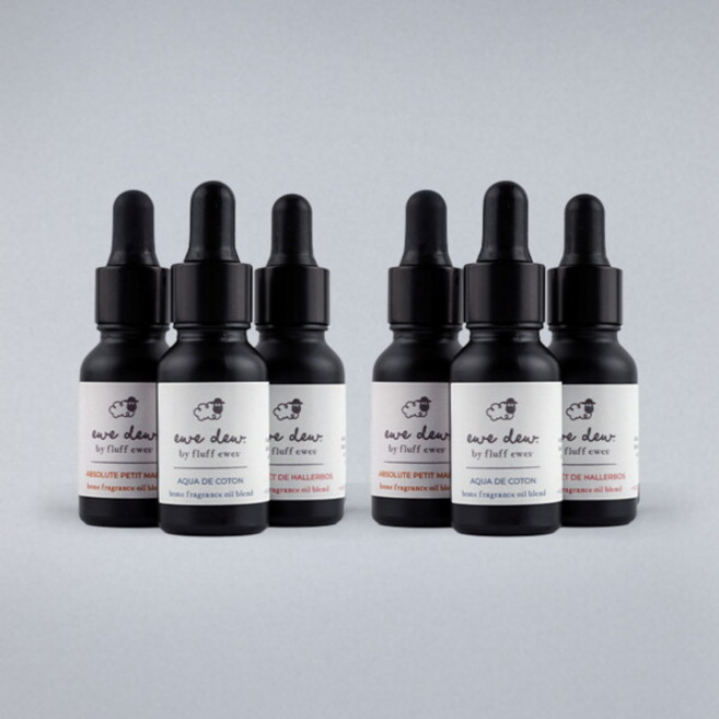 [플러퓨스] [오일세트] 아로마 오일 6개 (라포레 디 할레르 보스 2개 아쿠아 디 코튼 2개 앱솔루 쁘티망 2개), 1개