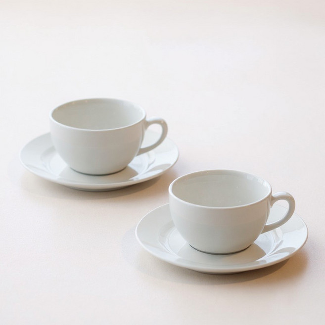 라크(RAK) 포셀린 호텔웨어 커피잔 2인조 세트 150ml, 2세트, 화이트