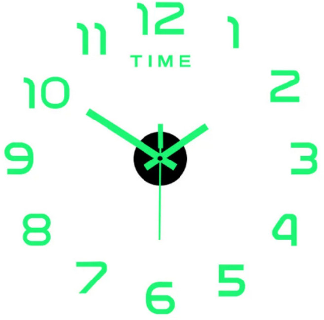 벽시계 인테리어 DIY용 야광 골드 실버 무음시계, 시계만