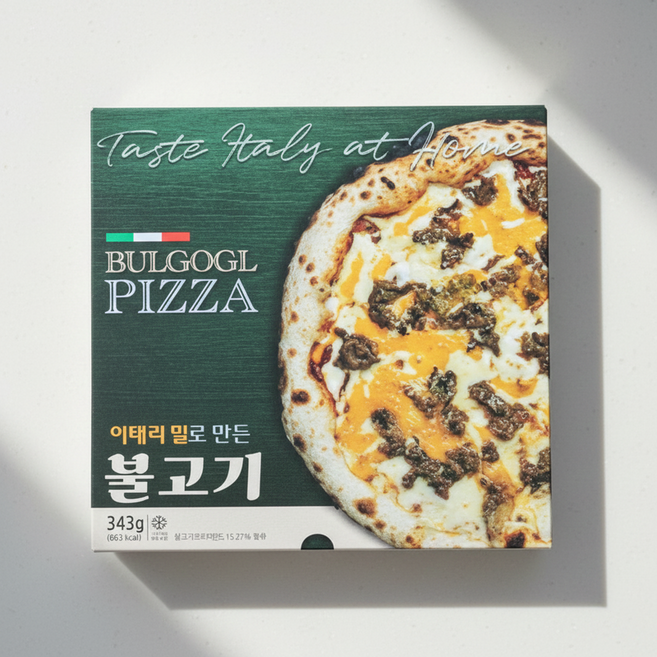 [우리별 화덕피자] 불고기 피자 풍미 쫄깃도우 가성비 간편식 냉동피자, 2개, 343g