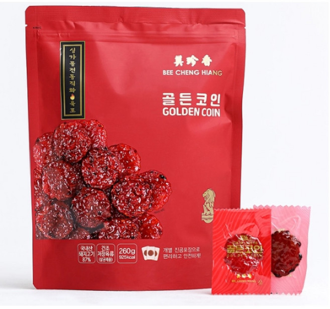 비첸향 골드코인 육포, 260g, 1개