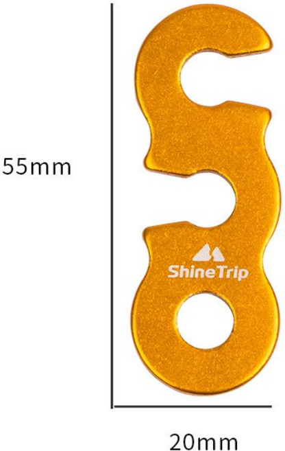 ShineTrip 營繩調節片 三眼調節片 三孔調節片 風繩扣, 金色
