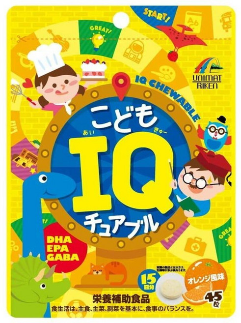 Unimatto Liken 兒童 DHA 咀嚼IQ糖 橘子味, 1個, 咀嚼-兒童IQ糖-橘子味2028/01