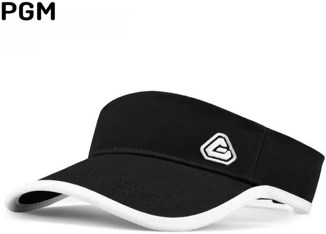 PGM 프로페셔널 여성용 골프 썬캡, 블랙, 1개