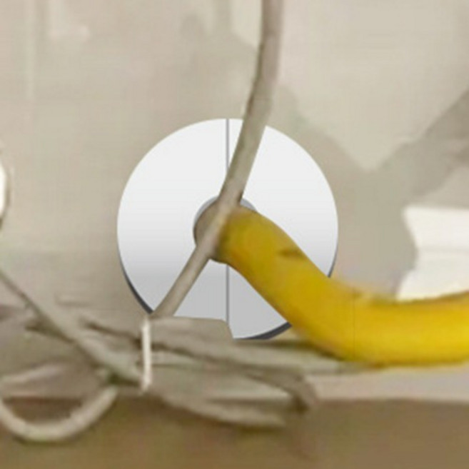 대형 분할 파이프 커버 연통 마개 보일러 배관 가스 구멍 수도 덮개 관 원형, 1개