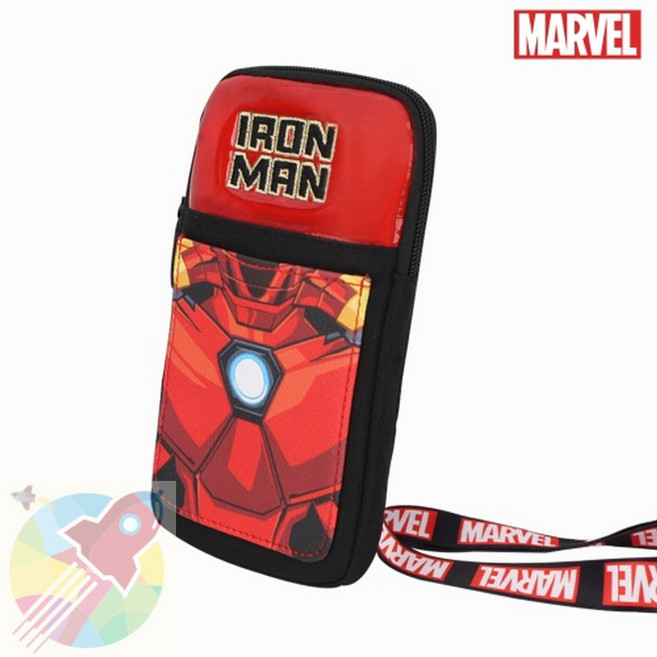 GR 아이언맨 핸드폰가방 캐릭터가방 어린이크로스백