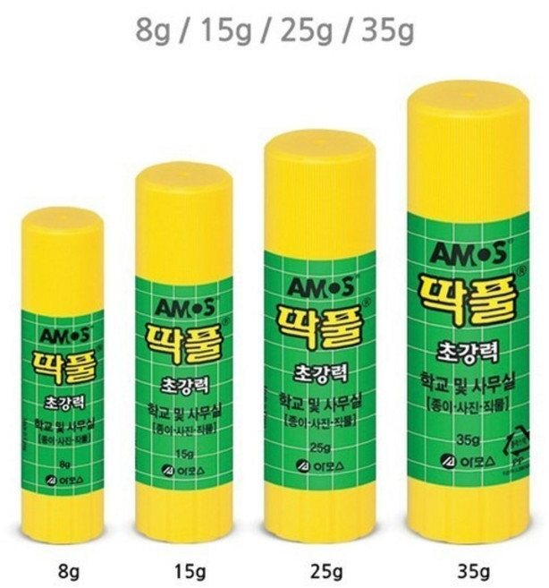 아모스 딱풀 고체풀##&8g/15g/25g/35g, 1개, 25g 딱풀 $