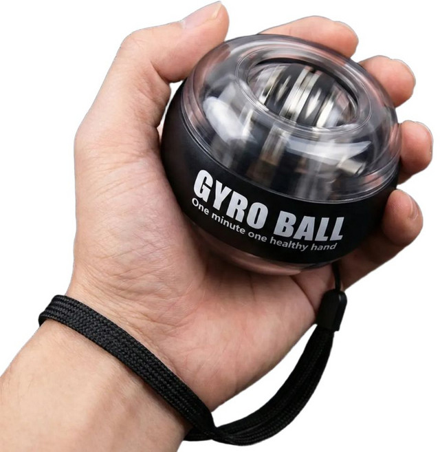 르베르 전완근 악력 손목 강화 자이로볼, 1개, 팬텀 블랙