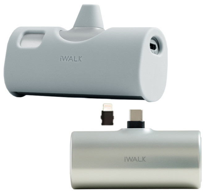 iWALK TWINS 雙頭直插式行動電源 5000mah, LPX001, 耀輝銀