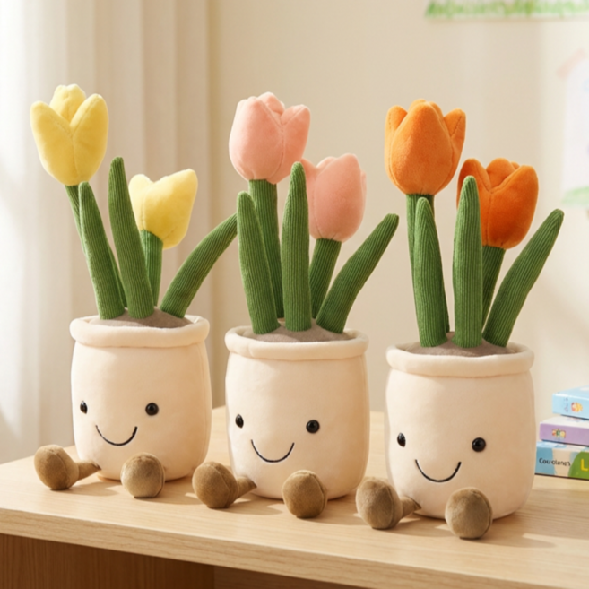 지금도착 어린이집 유치원 인테리어소품 집들이선물 개원선물 개업선물 방꾸미기 튤립인형세트, 세트
