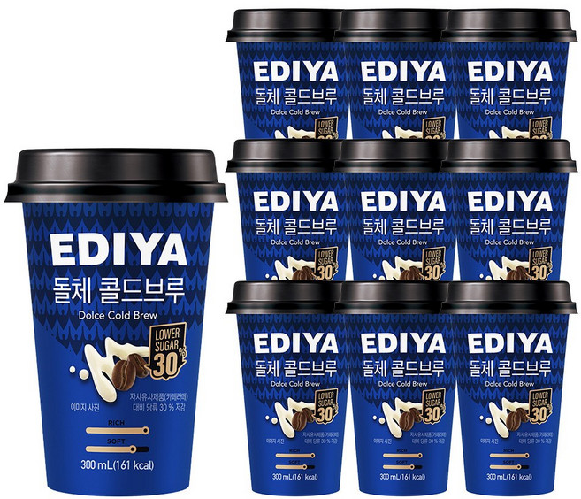 이디야 컵커피 돌체콜드브루 300ml (10입/20입), 20개
