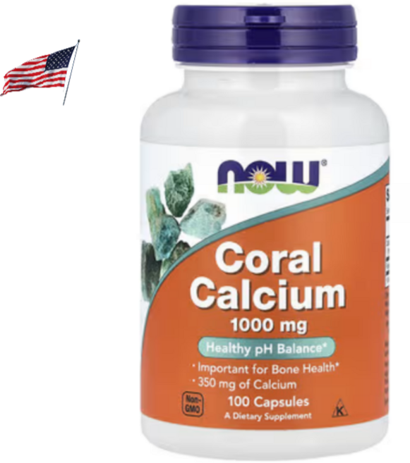 나우 푸드 산호 칼슘 350mg 100캡슐, 100정, 2개