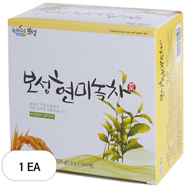 녹차수도보성 보성 현미녹차 티백, 1.5g, 50개입, 1개