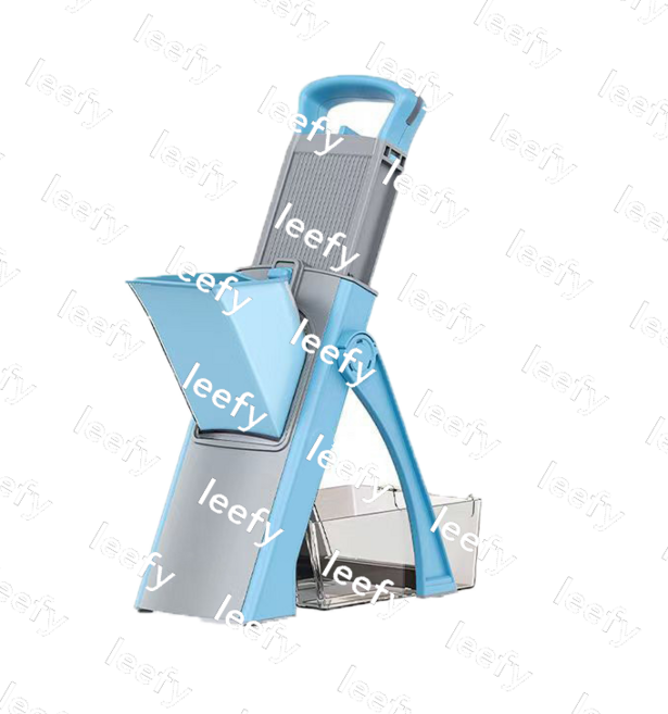 QICHU 만능 채칼 다기능 야채 슬라이서 채썰기 세트 손보호 다기능 야채 절단기 당근 오이 양배추 무 감자 채썰기, 푸른 색, 1개