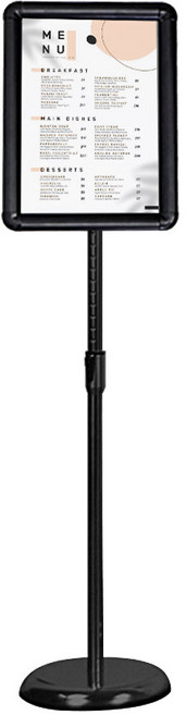 HK.sell POP 포스터 광고판 스탠드 모던 메뉴판 거치대 A4, A4 블랙