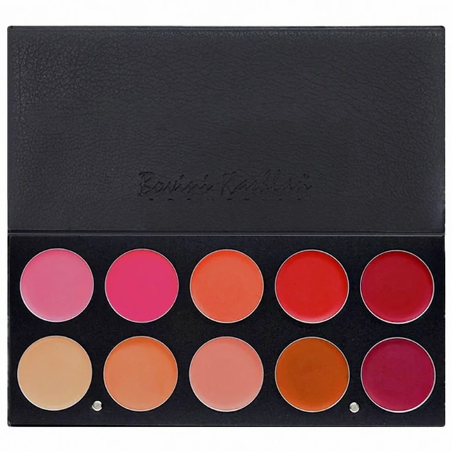 보비니 립 팔레트 10컬러 컬러 립루즈 세트 메이크업 국가자격증 실기시험 메이크업 전문가 과정 아티스트 분장 전문, 1개 - 쿠팡