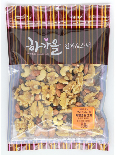 하가올 매일좋은견과 오리지널2 350g 견과믹스, 12개