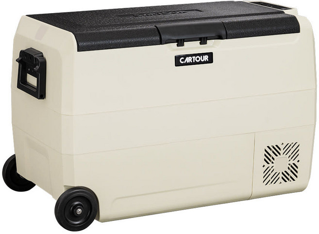 카투어 ET 크림 휴대용 캠핑 차량용 냉장고 이동식 냉동고 12V 24V 220V, 50L