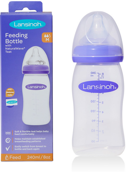 란시노 아기 젖꼭지 PP젖병 단품, 혼합색상, 240ml, 1개