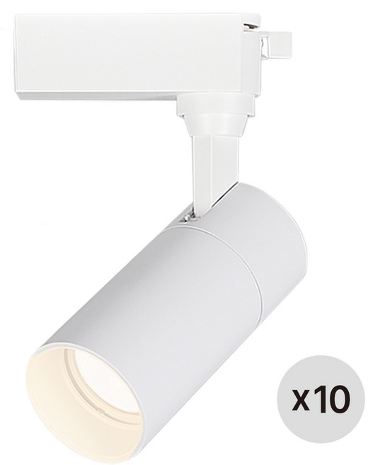 라인라이팅 LED 샤인 원통 COB 스포트 레일조명 화이트 10W, 주백(아이보리빛), 10개