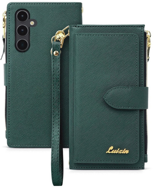 갤럭시S23Fe (SM-S711) - 엘원 지폐2칸+카드7장+동전 수납 올인원 케이스+ 손목스트랩