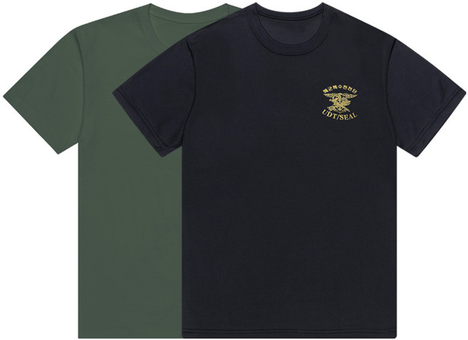 남성 여성 쿨링 UDT/SEAL 해군 라운드 냉감 반팔 티셔츠 빅사이즈 S-2XL