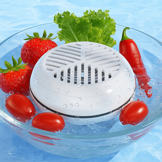 홈마블 무선충전 조개 해감 잔류 농약제거 야채 과일 세척기+무선충전거치대, 과일야채세척기