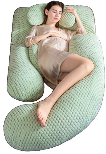 항균바디 필로우 U자 쿨감 안고자는베개 배받침 솜포함 안고자는 긴베개 롱쿠션 임산부, 02.G타입 화이트옐로