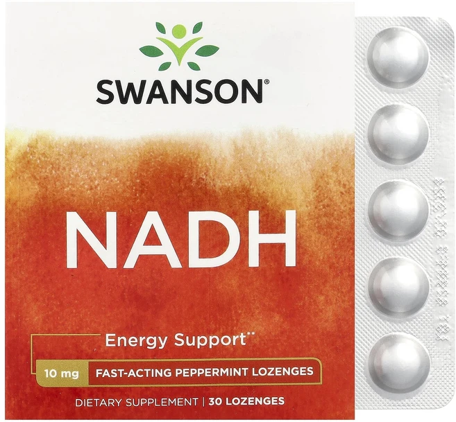 스완슨 NADH 페퍼민트 10mg 30 로렌즈, 2개, 30정 - 쿠팡