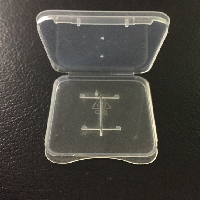 透明單卡microSD/TF記憶卡收納盒 保護盒 帶卡槽, 1個