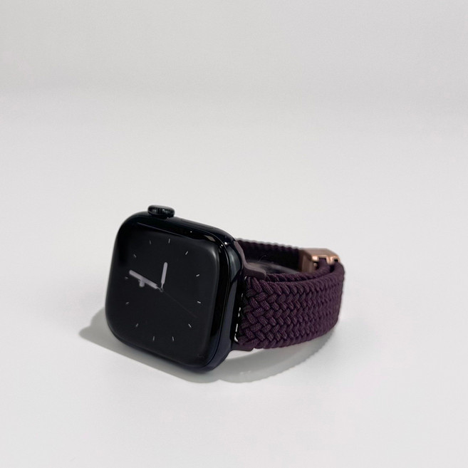 細款尼龍編織錶帶 磁吸扣 適用 Apple watch, 莓果紫, 1個