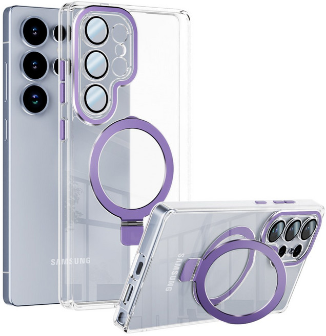 헤미션 갤럭시 S25 울트라 필름 카메라렌즈 완전보호 맥세이프 거치대 케이스 BPHS