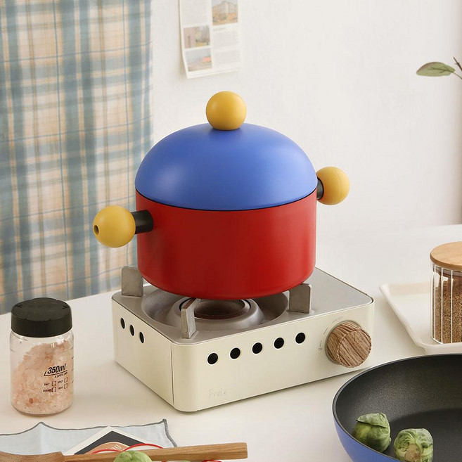 귀여운 토이 동글 양수 냄비 20cm 1p 라면 파스타 찌개 라면 홈카페 브런치, 버블 양수 냄비 20cm, 1개