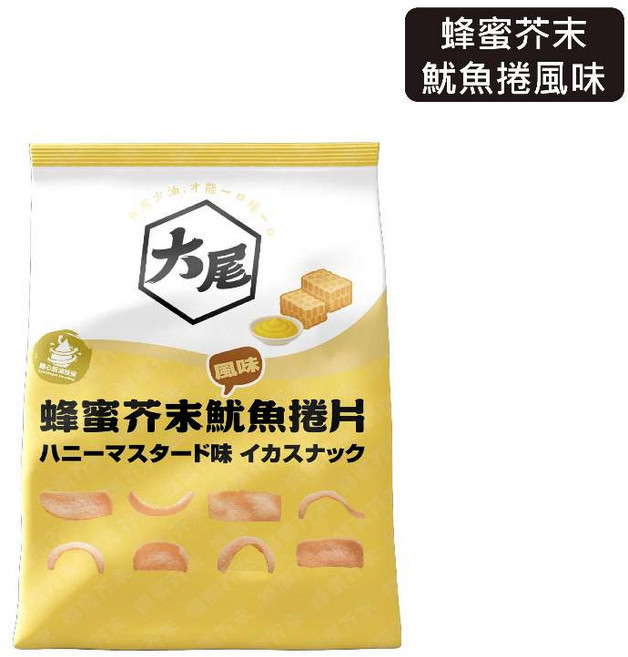 大尾 蜂蜜芥末魷魚捲風味 30g 零食, 1個