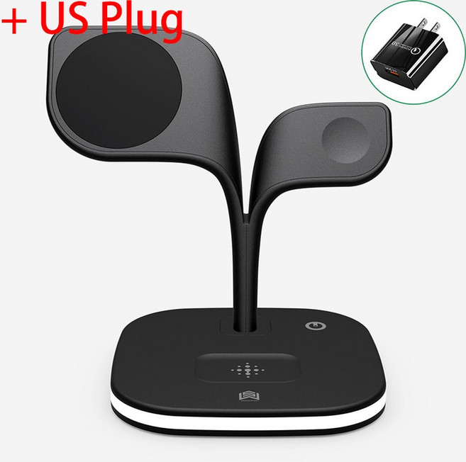 3 In 1 Wireless 12 M Max for Charger 14 13 Holder, Bla with US, 1개