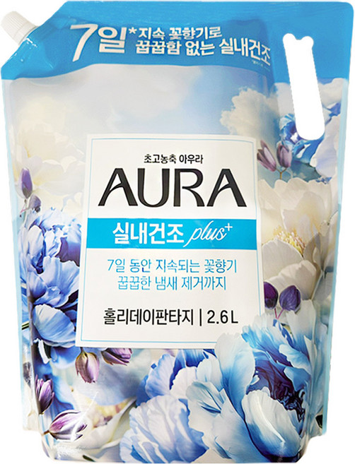 샤프란 아우라 초고농축 섬유유연제 홀리데이판타지 리필, 2.6L, 1개