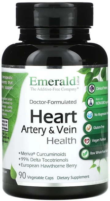 건강에 좋은영양제 Emerald Laboratories 심장 동맥 및 정맥 건강 베지 캡슐 90정 지금구입하세요 곧품절되요, 1개 - 쿠팡