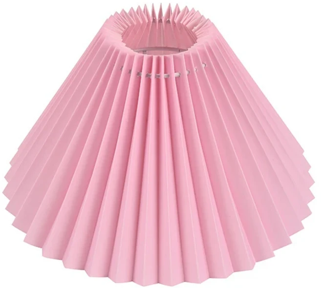 펜던트 전등갓 원단 테이블 램프 플리츠 침실 호텔 바닥 개방 230mm 경사 높이, Pink