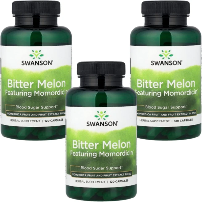 Swanson 비터 멜론 여주 추출 300mg 모모르디신 함유 Bitter Melon Featuring Momordicin, 3개, 120정 - 쿠팡