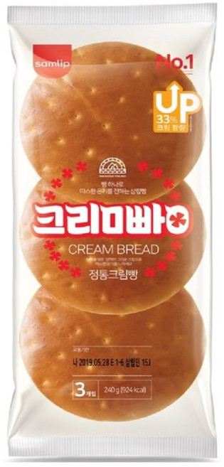 [오티삼립]정통크림빵 3입 240g 10봉, 10개