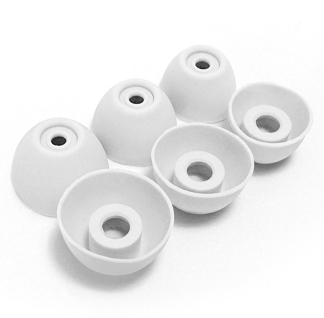 더조은셀러 갤럭시 버즈 2 플러스 호환 실리콘 이어팁 이어캡 스윗팁, 화이트(6P), 1세트, 갤럭시 버즈2/버즈/플러스