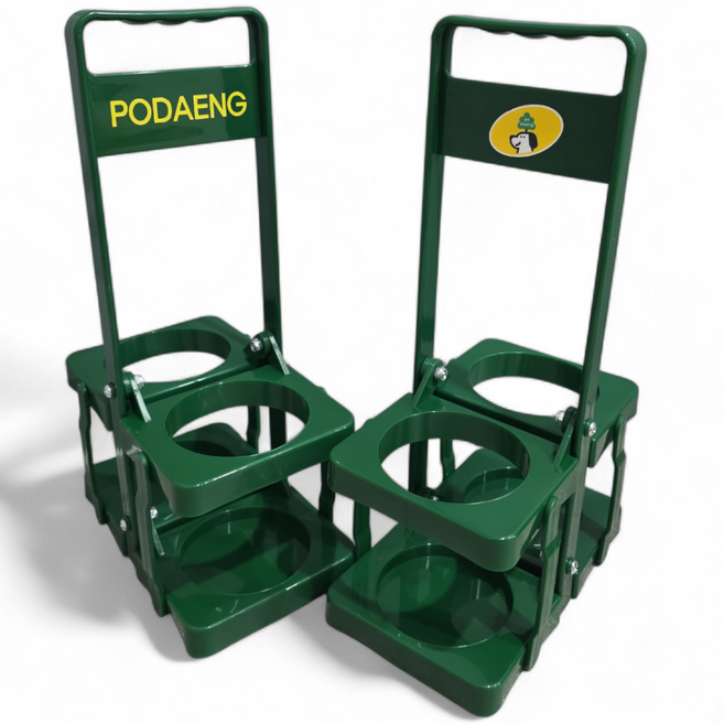 들꽃 커피캐리어 접이식 음료 캐리어 2구, 녹색, 1개