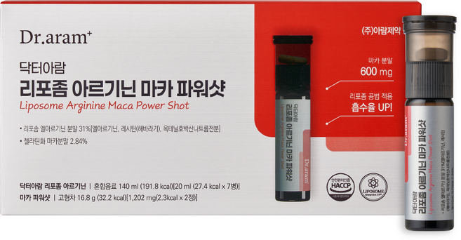 닥터아람 리포좀 아르기닌 마카 파워샷, 1개, 140ml