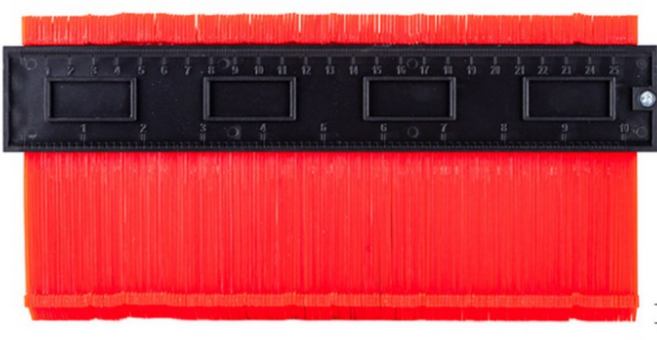 엠파인 불규칙 형틀게이지 윤곽게이지 형특측정자 형틀케이지 인테리어 모양따기, 10인치 레드, 1개