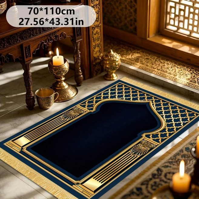 비카마 무슬림 기도 매트 휴대용 이슬람 접이식 성지 순례 활동용 일상, 1개
